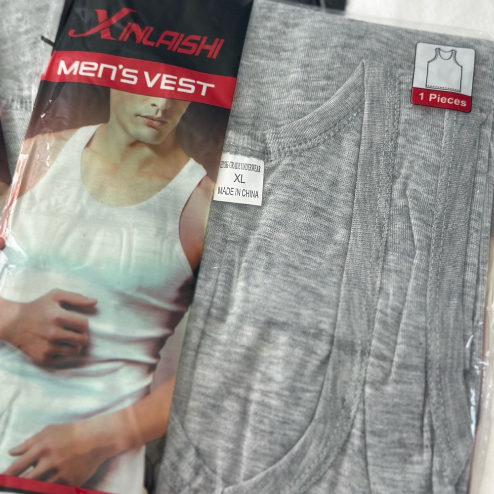 Pack of 8 Men’s Cotton Tank - Picture 3 of 6